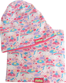 Reusch Kids Hat and Scarf Set 6589040 3748 pink front